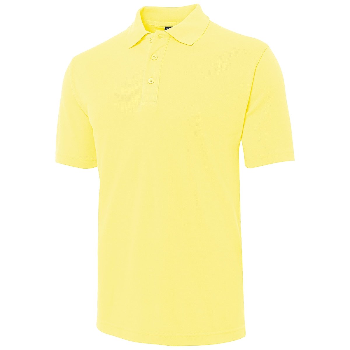 "cotton blend polo shirt in light yellow, front – Big Bee Workwear"