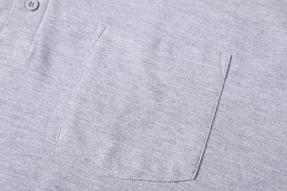 "cotton blend polo shirt pocket detail close-up – Big Bee Workwear"