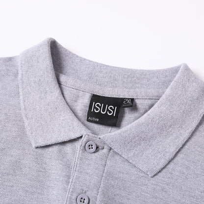 "cotton blend polo shirt collar detail close-up – Big Bee Workwear"