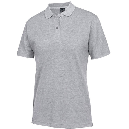 "cotton blend polo shirt in grey, front – Big Bee Workwear"