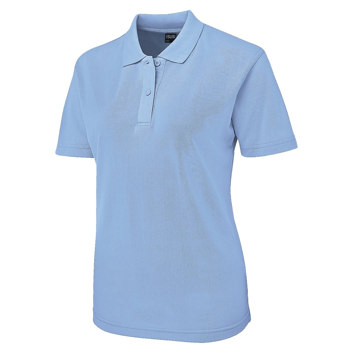 "cotton blend polo shirt in Sky Blue, front – Big Bee Workwear"