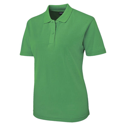 "cotton blend polo shirt in green, front – Big Bee Workwear"