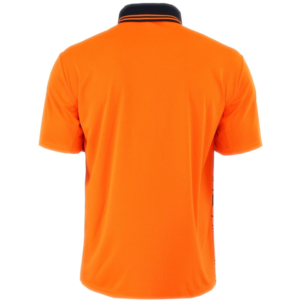 "hivis work polo shirt in orange, back – Big Bee Workwear"