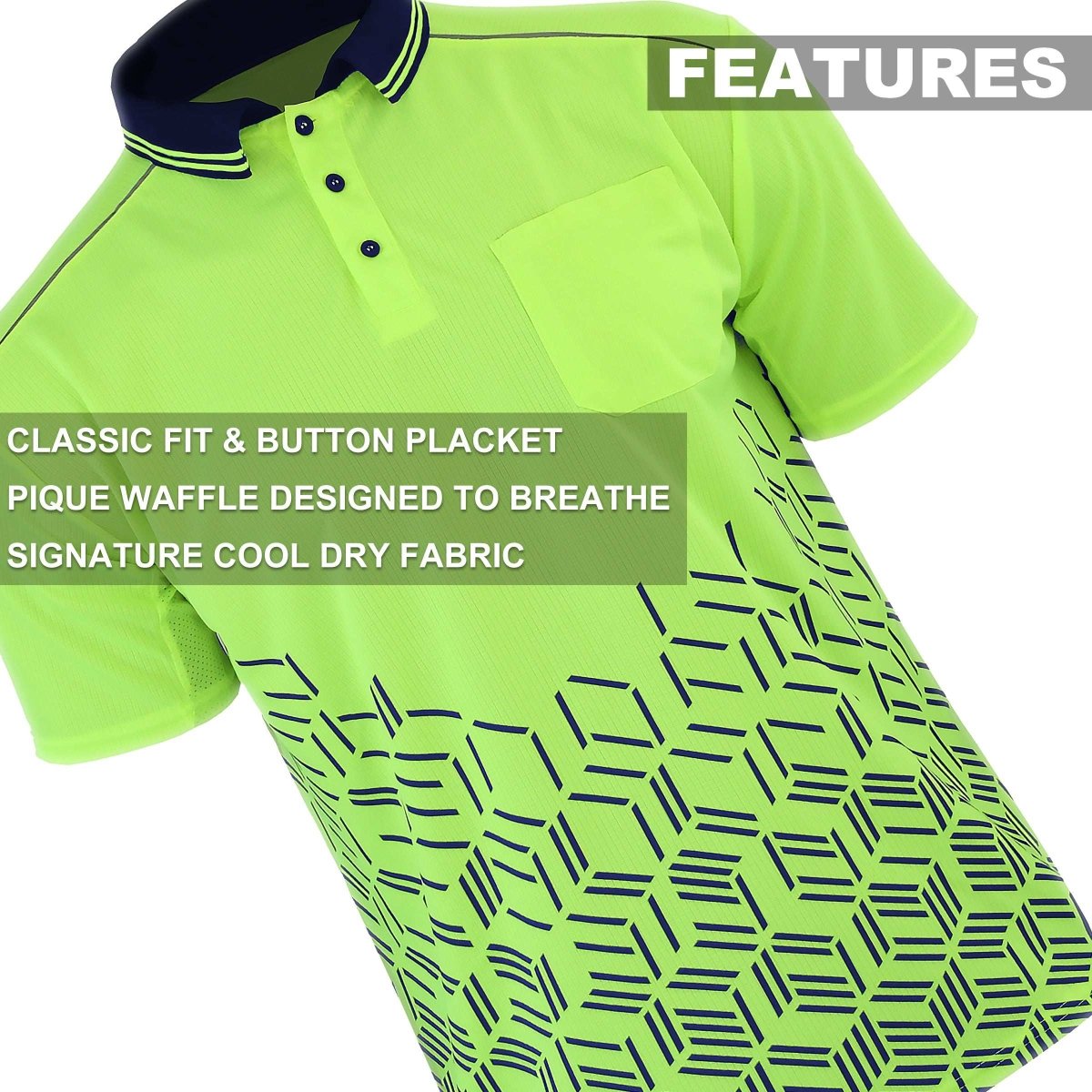 "hivis work polo shirt key features – Big Bee Workwear"