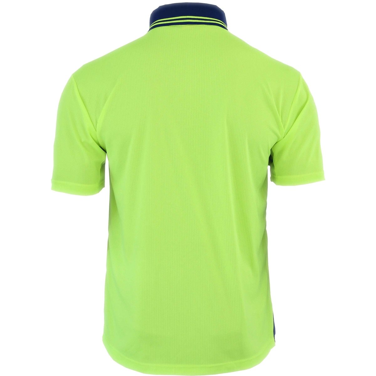 "hivis work polo shirt in yellow, back – Big Bee Workwear"