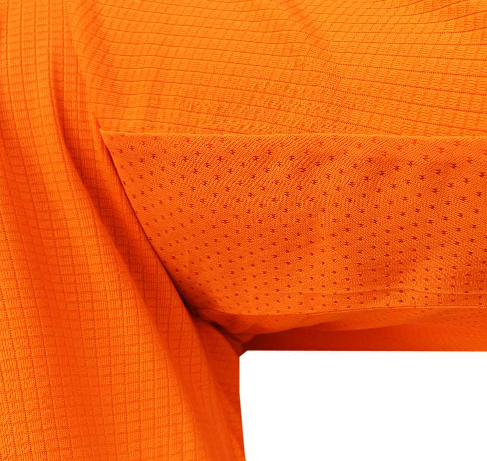"TECH Hi-Vis work polo shirt, Short Sleeve, arm pit vent detail close-up – Big Bee Workwear"