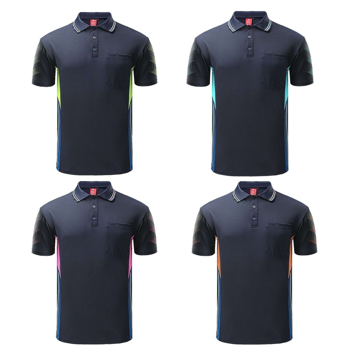 "Men’s TECH polo shirt, Short Sleeve, multi-colour options overview – Big Bee Workwear"