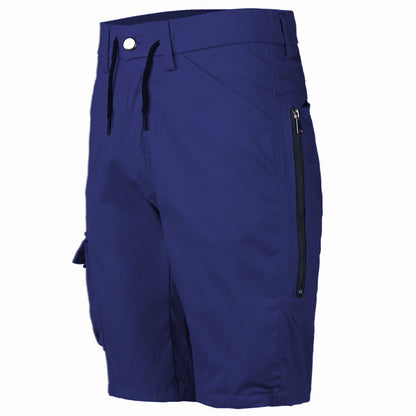 "warp work shorts in navy, side – Big Bee Workwear"