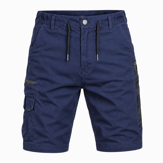 "warp work shorts in navy, front – Big Bee Workwear"