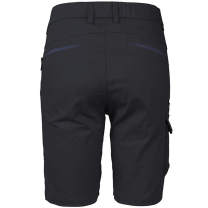 "warp work shorts in black, back – Big Bee Workwear"