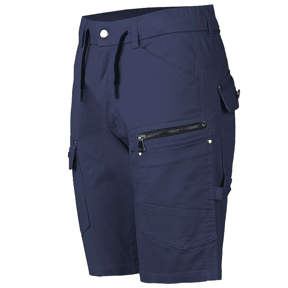 "utility work shorts in navy, front – Big Bee Workwear"