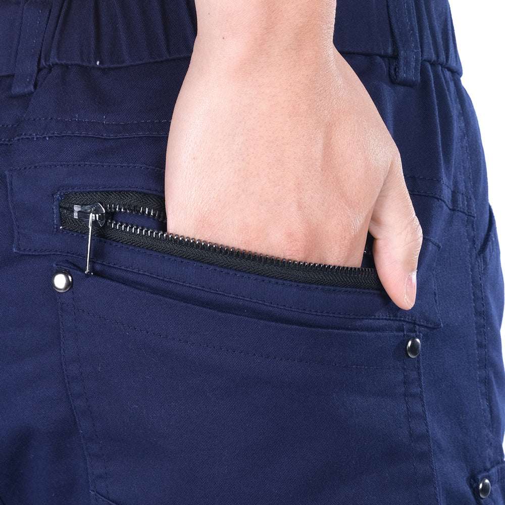 "utility work shorts pocket detail close-up – Big Bee Workwear"
