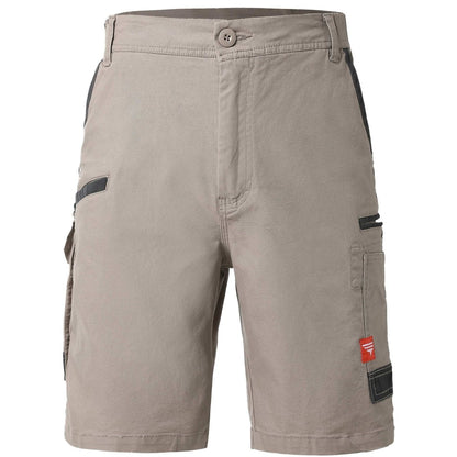 "brumby work shorts in khaki, front – Big Bee Workwear"