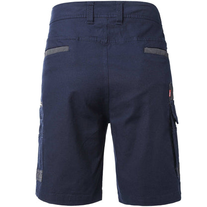 "brumby work shorts in navy blue, back – Big Bee Workwear"