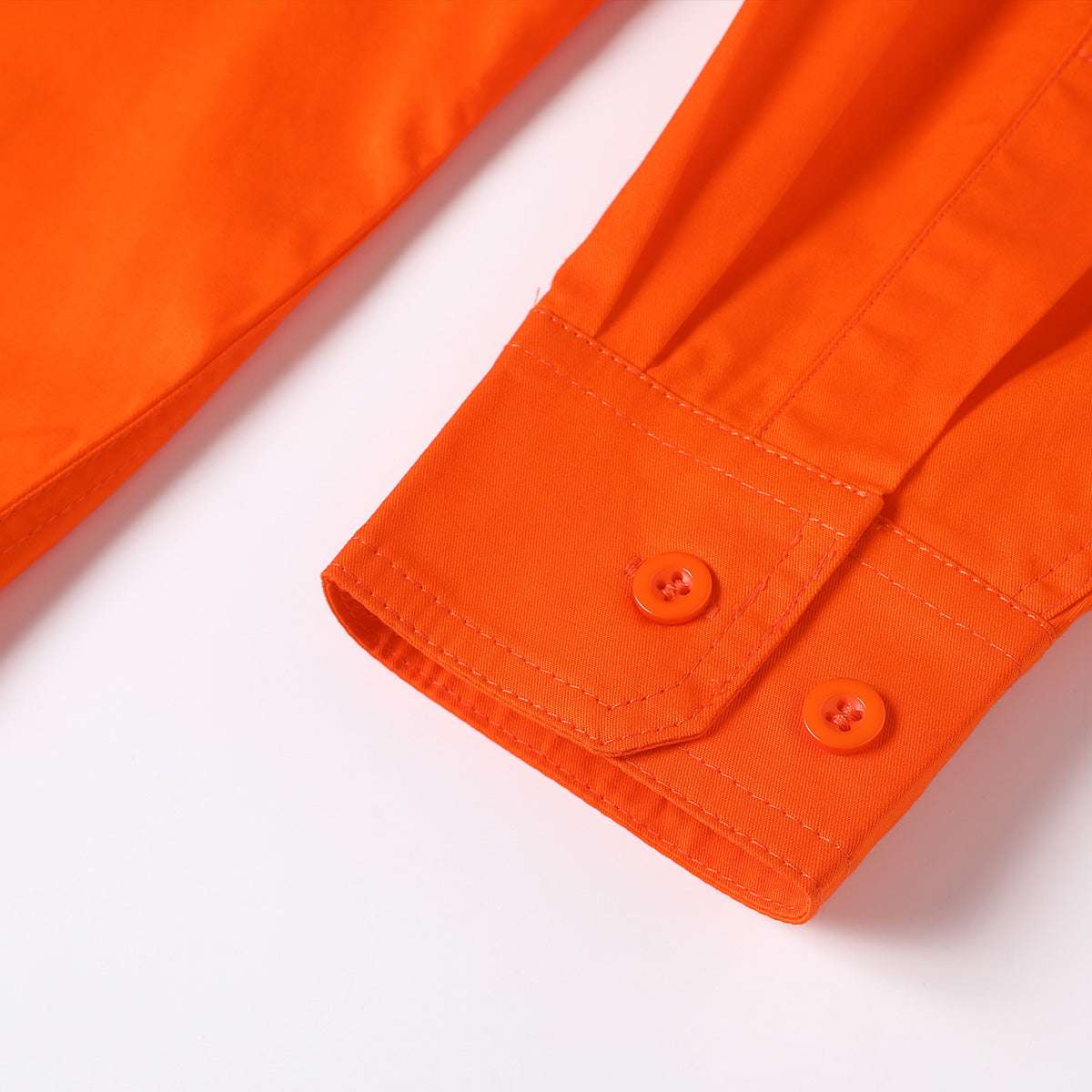 "Men’s Lightweight Cotton Work shirt, Long Sleeve, sleeve detail close-up – Big Bee Workwear"
