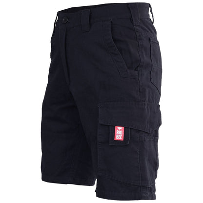 "elite work shorts in black, front – Big Bee Workwear"