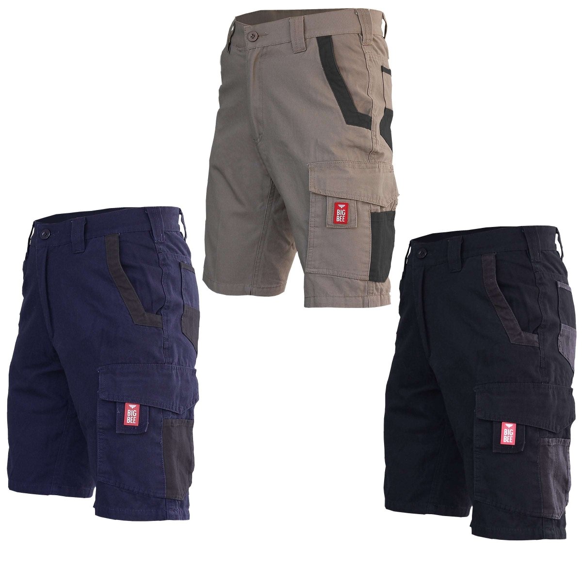"elite work shorts, multi-colour options overview – Big Bee Workwear"