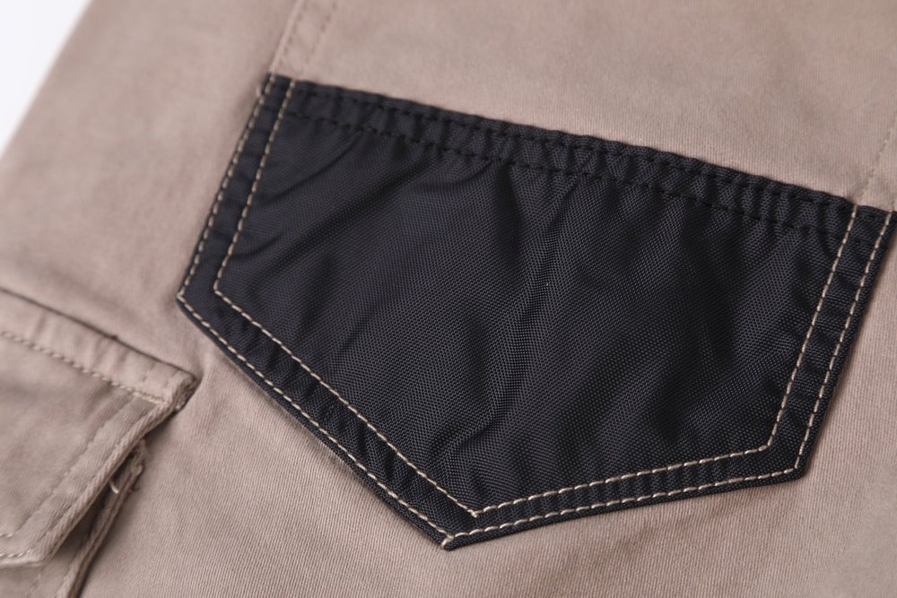 "elite work shorts pocket detail close-up – Big Bee Workwear"