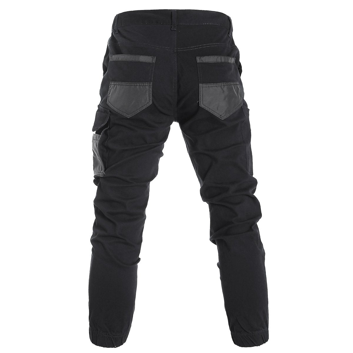 "elite work pants in Black with grey, back – Big Bee Workwear"