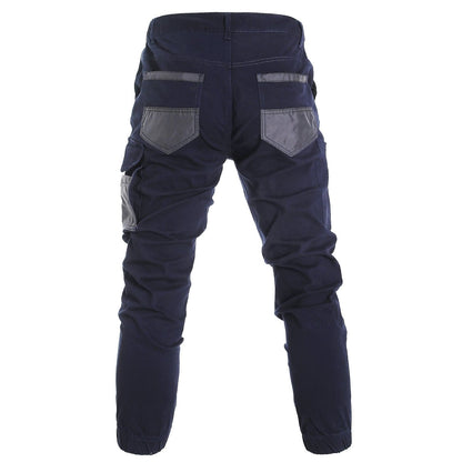 "elite work pants in navy grey, back – Big Bee Workwear"