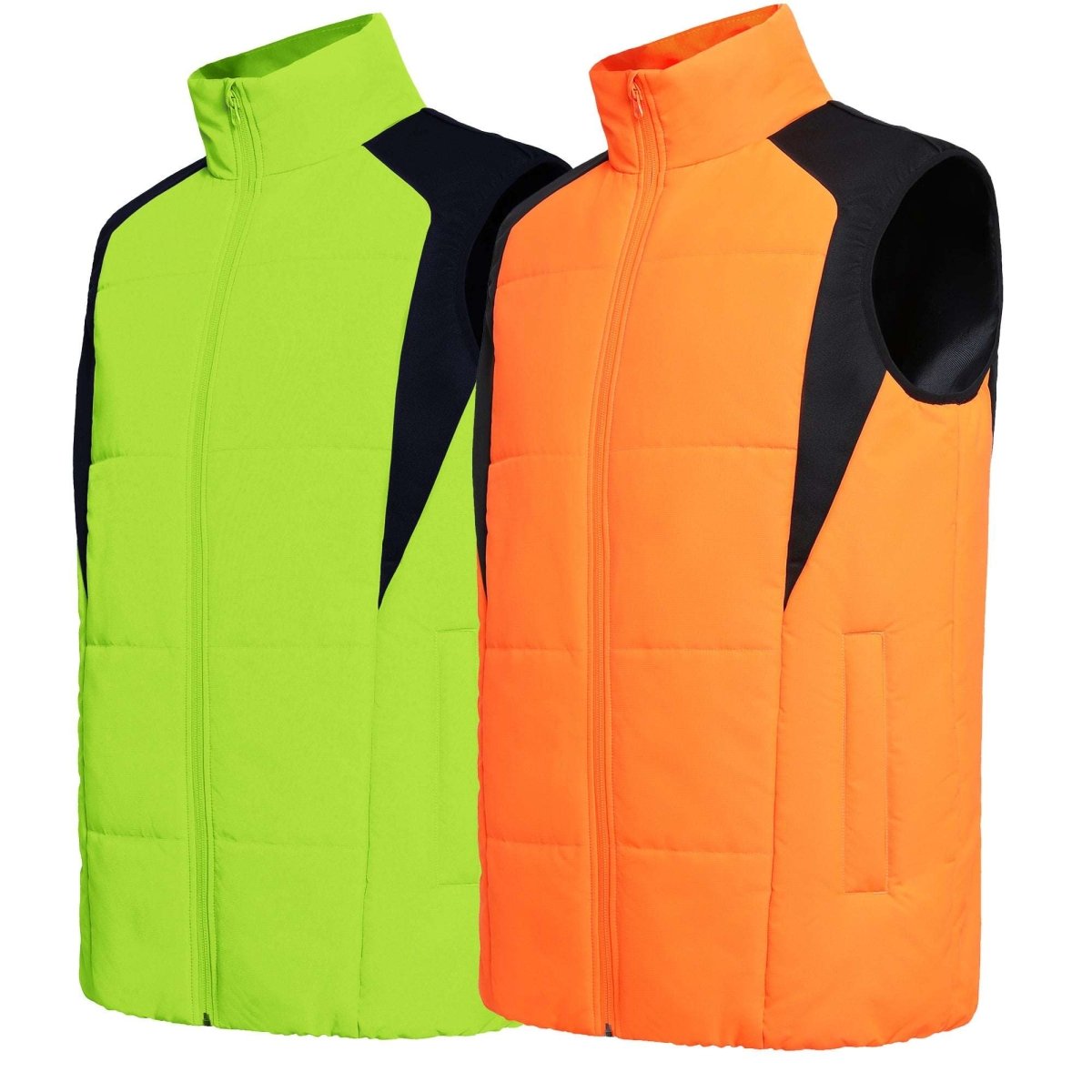 "ladies strike puffer vest, multi-colour options overview – ISUSI"