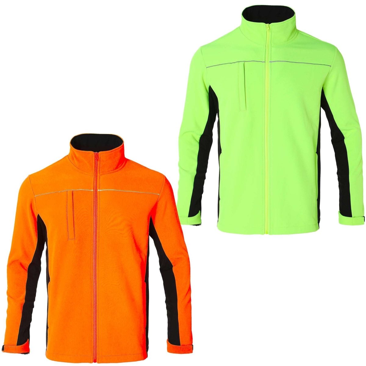 "panel-work softshell jacket, multi-colour options overview – Big Bee Workwear"
