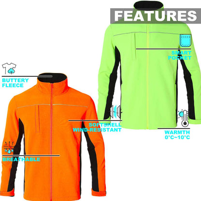 "panel-work softshell jacket key features – Big Bee Workwear"