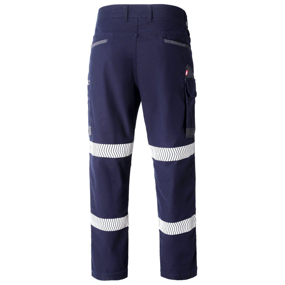 "brumby work pants in navy reflective tape, back – Big Bee Workwear"