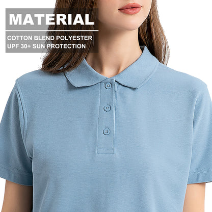 ISUSI Everyday Ladies Polo Shirts, Cotton Blend, UPF 30+ - Big Bee
