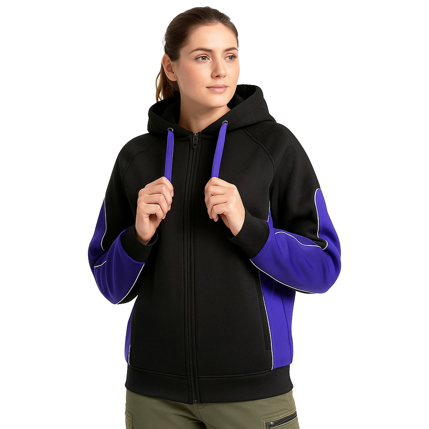 Big Bee Ladies PANEL Hoodie Jumper Jacket - Big Bee