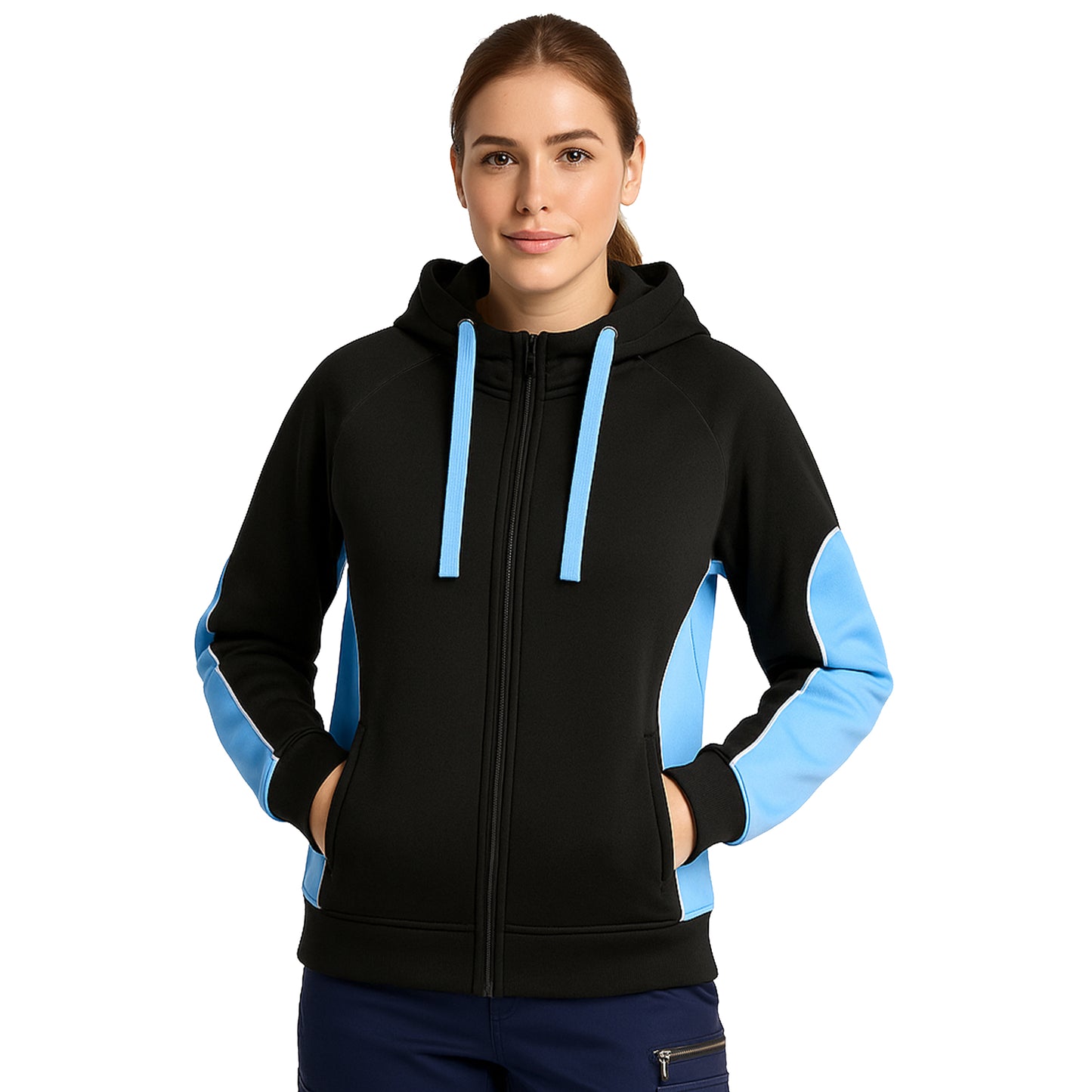 Big Bee Ladies PANEL Hoodie Jumper Jacket - Big Bee