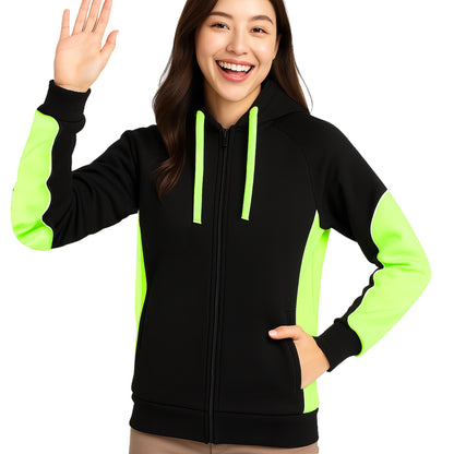 Big Bee Ladies PANEL Hoodie Jumper Jacket - Big Bee