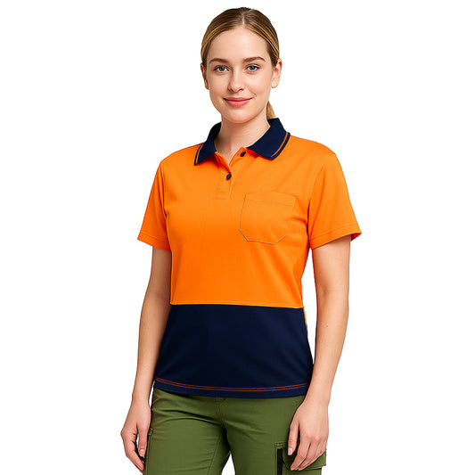 Big Bee Ladies Hi Vis Polo Shirts, Short Sleeve