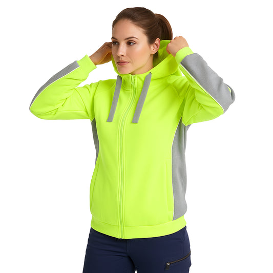 Big Bee Ladies Work Jumper Hi Vis Hoodie