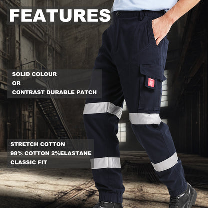 Big Bee ELITE Work Pants, Cuffed Cargo Trousers - Big Bee