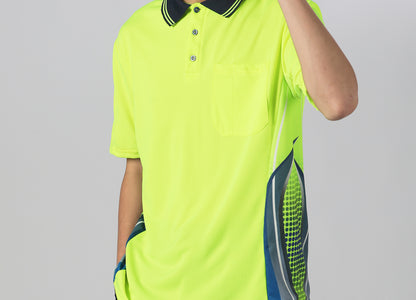 Big Bee Mens Hi Vis Polo Shirts, Tech-Vent - Big Bee
