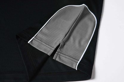 Men’s Panel Long Sleeve polo shirt hem-contrast detail close-up – Big Bee Workwear