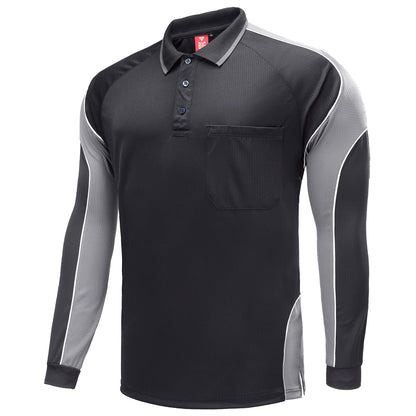 Big Bee PANEL Mens Polo Shirts, Long Sleeve