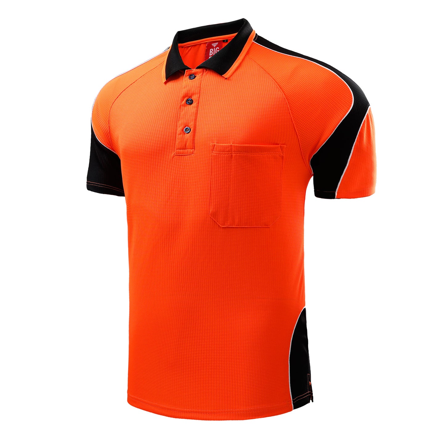 Big Bee PANEL Hi Vis Polo Shirts, Short Sleeve