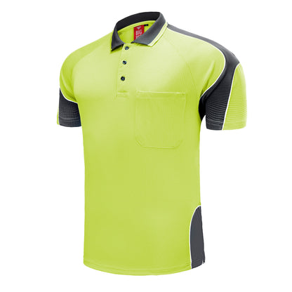 Big Bee PANEL Hi Vis Polo Shirts, Short Sleeve