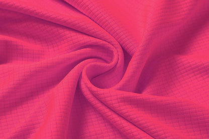 Ladies’ Hi-Vis Long Sleeve polo shirt fabric texture close-up – Big Bee Workwear