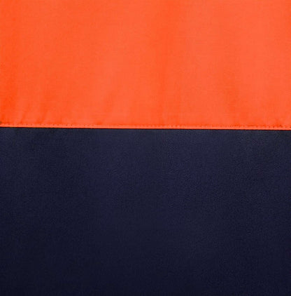 Hi-Vis Long Sleeve Work shirt contrast detail close-up – Big Bee Workwear