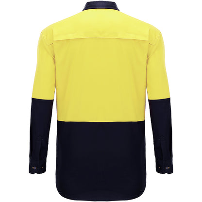 Big Bee Men's Hi Vis Shirts, Long Sleeve Safety Work Top - Big Bee
