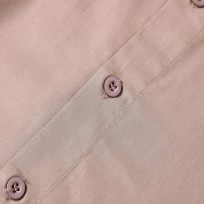 Women’s Lightweight Cotton Work shirt, Long Sleeve, button detail close-up – Big Bee Workwear