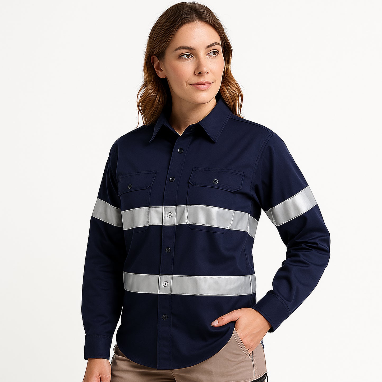 Big Bee Ladies Work Shirt Lightweight Cotton