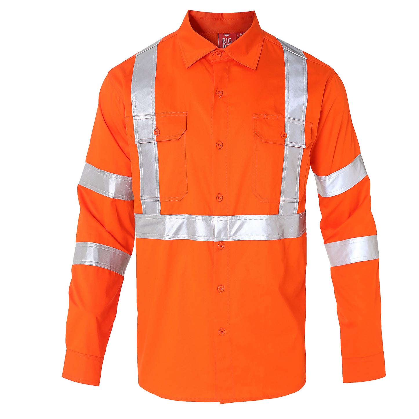 Big Bee Orange Work Shirt X Back Reflective, NSW QLD Railway