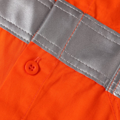 Big Bee Hi-Vis Shirts Orange H Pattern Reflective, VIC Railway