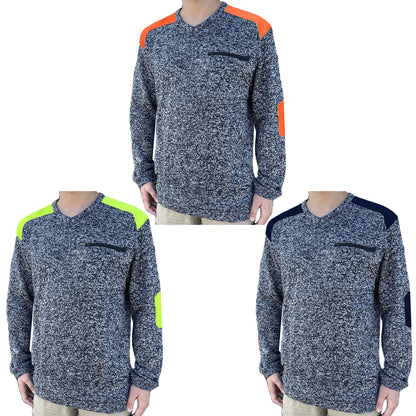V-Neck Work jumper, Fleece, multi-colour options overview – Big Bee Workwear