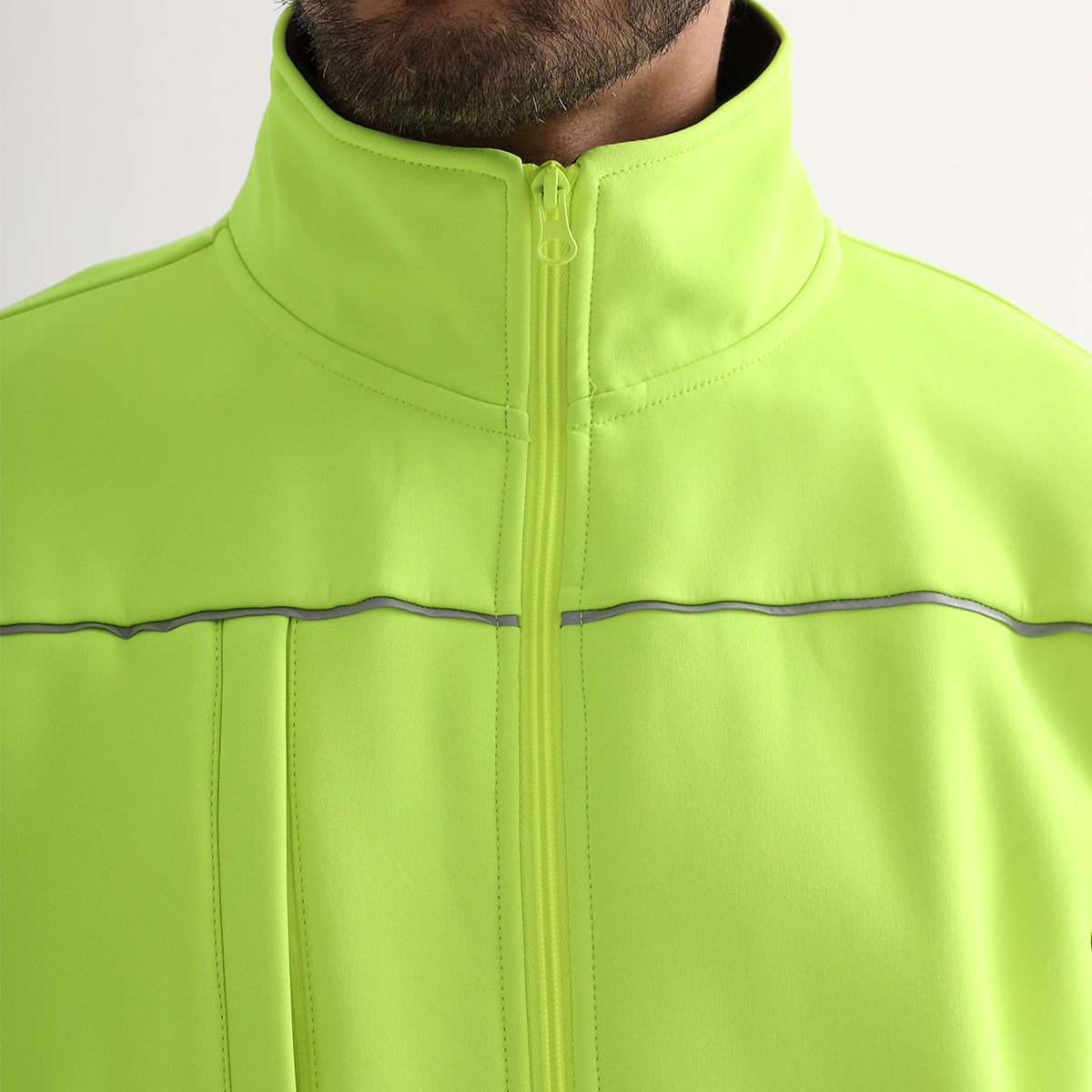 Big Bee Hi-Vis PANEL Softshell Jacket, Contrast Team Wear - Big Bee