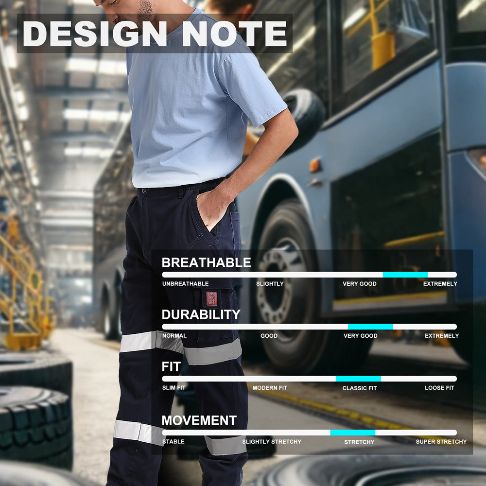 Big Bee CP01Z Street Work Pants – Stretch Cotton Straight Leg